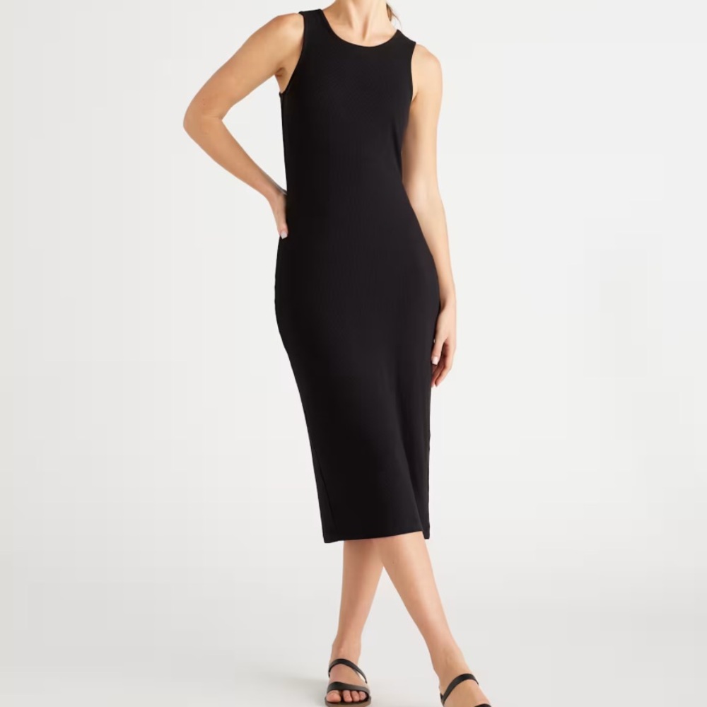 Quince tencel rib knit sleeveless dress